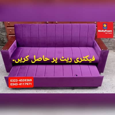 Sofa cum bed Molty double bed folding bed /Foam Mattress/Dining Table