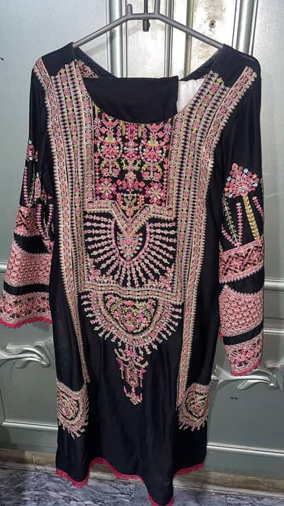 Hussain rehar stitched lawn dress