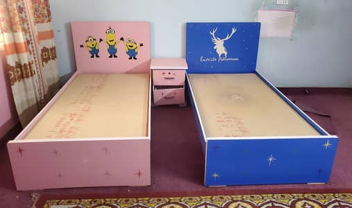 Kids bed set and study tables