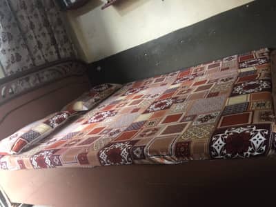 Used Queen Size Wooden Bed for Sale without mattress – Good Condition