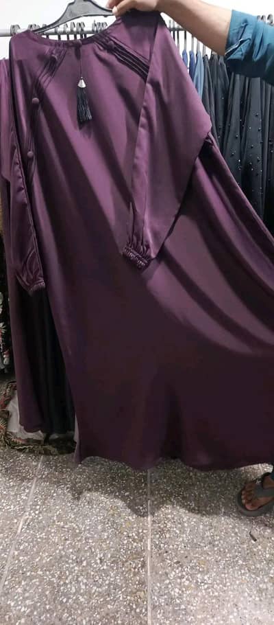 Simple Plain Nida Fabric Abaya – Daily Wear