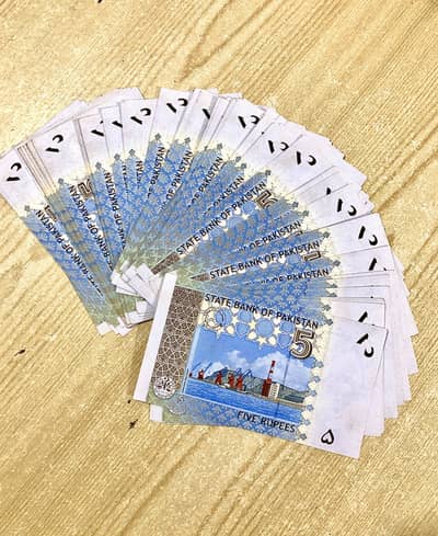 Pakistan 5 Rupee Note Original Brand New Unused (collectors item)