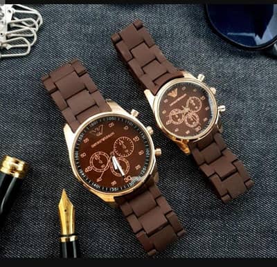 Couple's chronograph watches -
