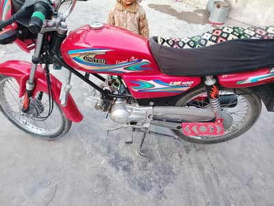 United bike 100cc 2018 model all Punjab number document clear first