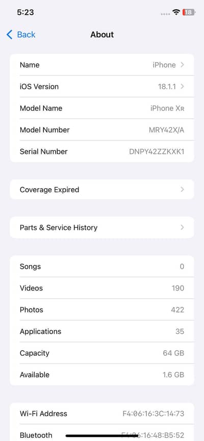 Iphone Xr Fu Nonn Pta 64gb