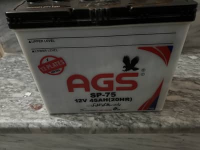 AGS brand new batry sp 75 13 plates only 2 mounth used only big car