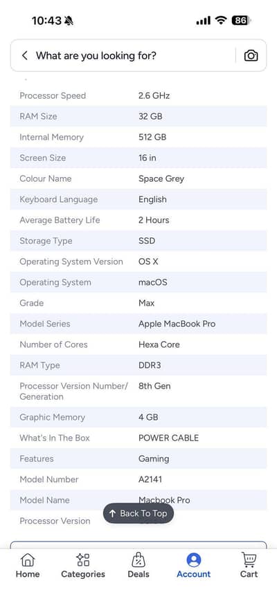 MacBook pro 10/9,5 512 ssd  4gb graphics card  16 inch display