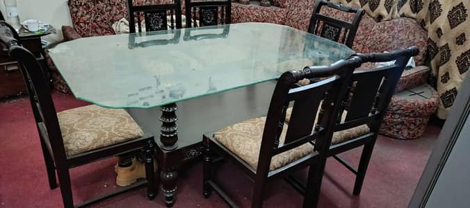 dinning table with 6 chairs chenioti style