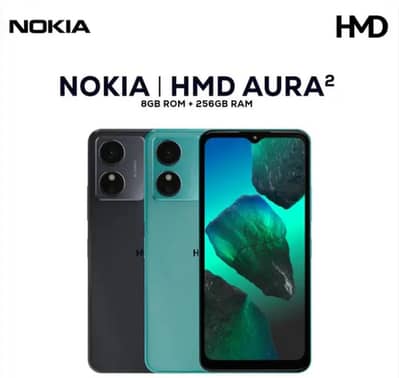 Nokia Aura2 4+4=8Ram 256gb Rom