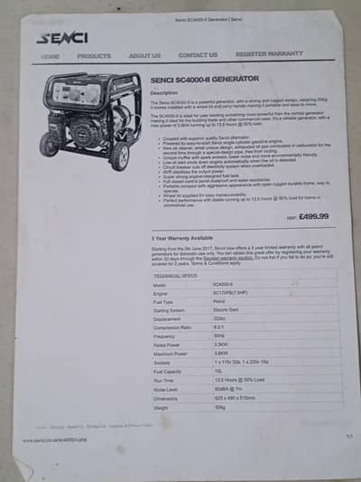 Uk Imported Generator for Sale