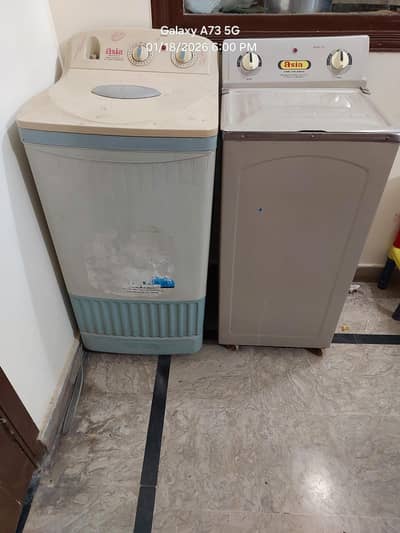 one washing and one dryer