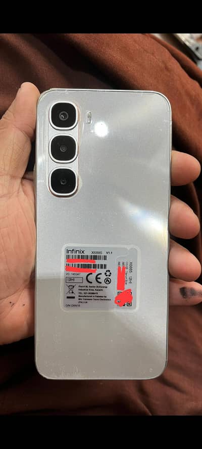 Infinix hot 60 pro with box charger cover protecter  and back plastic