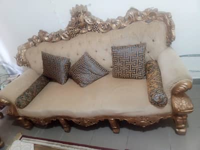 sofa set with dewan and 3 PC center tables all set