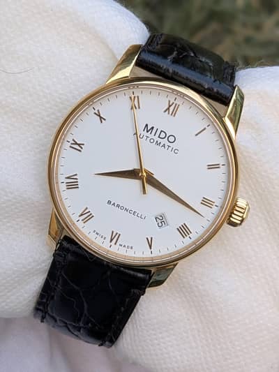 MIDO BARONCELLI AUTOMATIC Swiss watch Leather Band