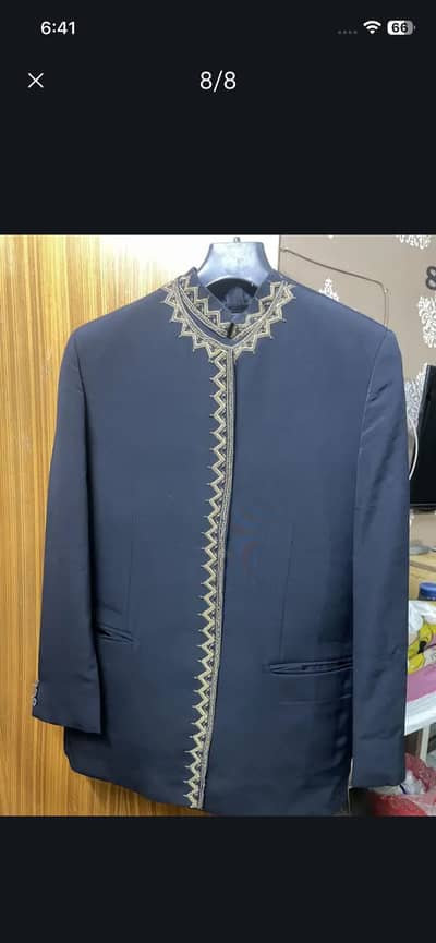 3Pc embroidered wedding Prince coat