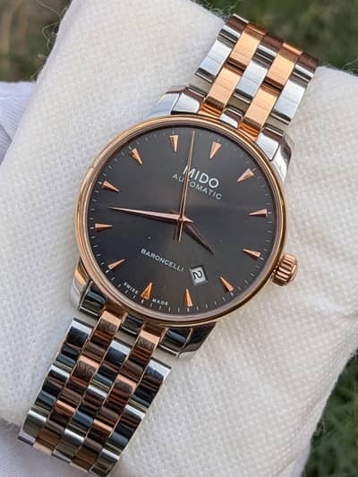 MIDO BARONCELLI AUTOMATIC Swiss Watch two-tone Rosé gold