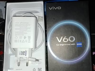 vivo v60 original charger and original box urgent sale