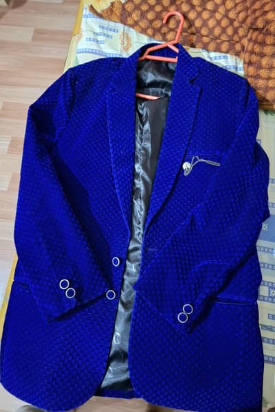 Blue Velvet Coat For Sale