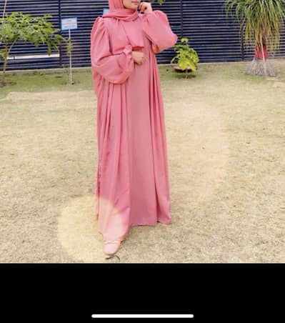 Pink colour abaya