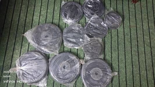 Rubber Coated Plates|Barbells|Dumbells(contact:03375678509)