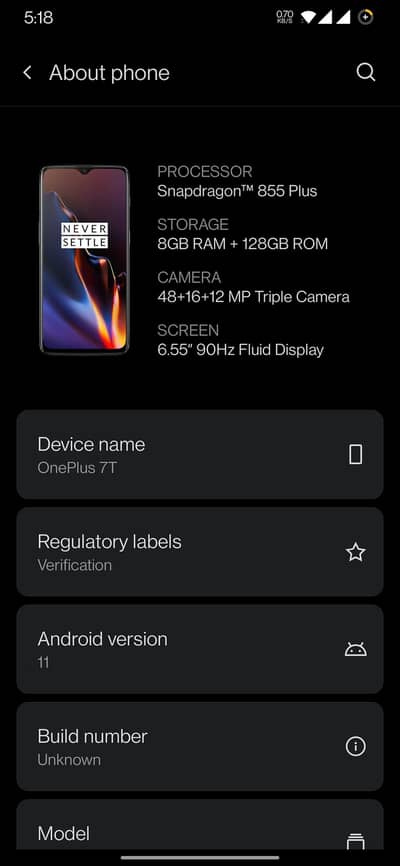 OnePlus 7t Exchange