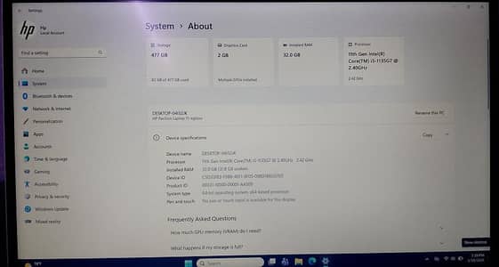 HP pavilion series 15