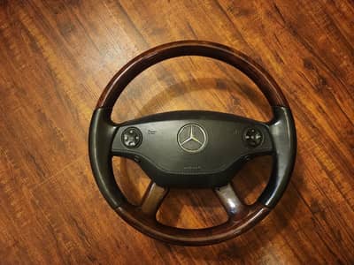 Mercedes-Benz W221 Original Wood & Leather Steering Wheel