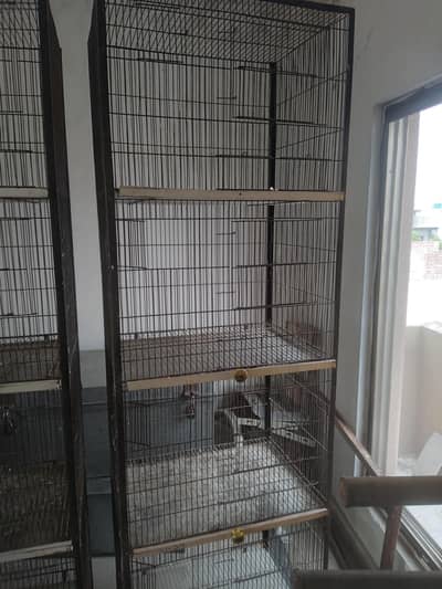 2 cage for sale new condition  size 2×6 feet