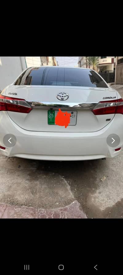 toyota crolla 2017 model total jenion  white color