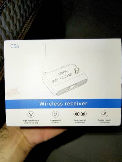 C36 Bluetooth 5.3 Receiver with antenna all wires RCA Aux USB audio