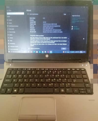 hp leptop 4genration I core 7 pro book 8gb ram