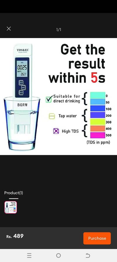 Water Quality Tester Pen