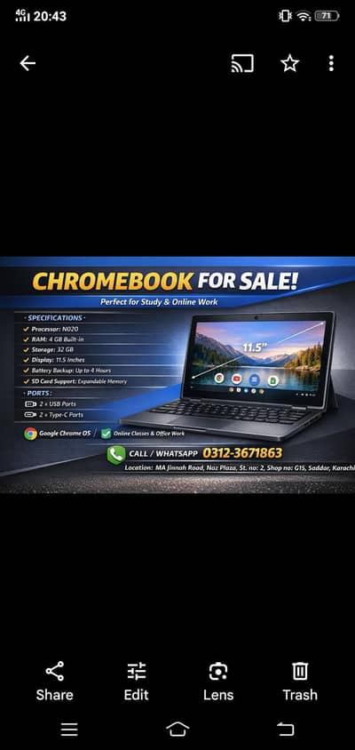 Chrome book 100E