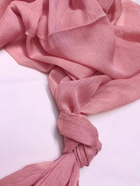 Imported Shimmer and Metallic Chiffon Hijab - Standard Size Wedding and Bridal Hijab Bast Stoler