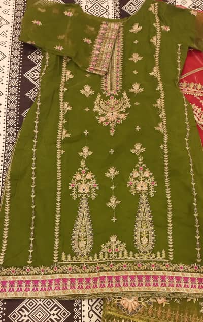 embroidered suit 3 pc