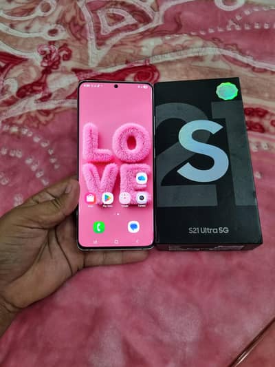 Samsung S21Ultra 5G pta official physical dule sim full box not open