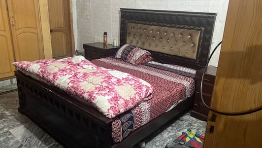 Excellent Wooden King size bed set without mattress