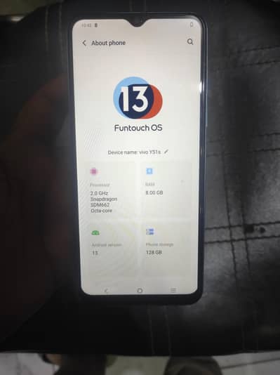 Vivo y51s 8/128 official Pta urgent sale