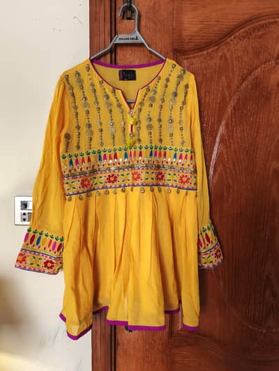 Rangja peplum with gharara pants and dupatta