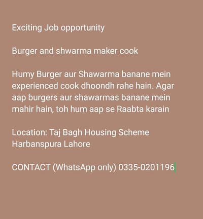 Burger and shwarma maker cook