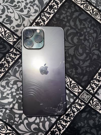 IPHONE 13 PRO MAX NON PTA WITH BOX  (Original back damage)