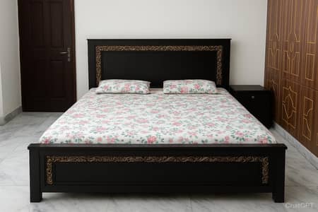 king size double bed with side tables