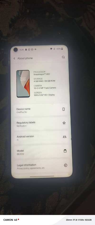 one plus nord n100 4/64 ram mbl or charge sat