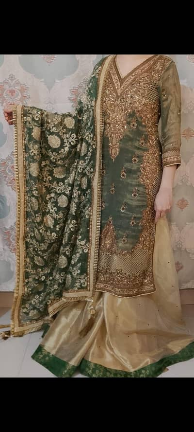 heavy wedding wear dress