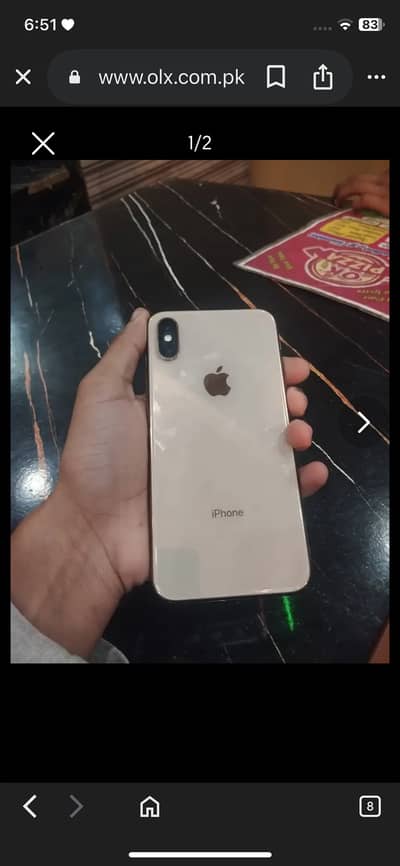 Apple iPhone XS line on panel