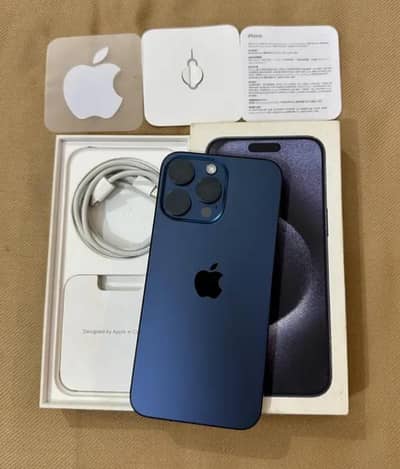 Apple iPhone 15 Pro Max Complete box Urgent sale connect wtp no