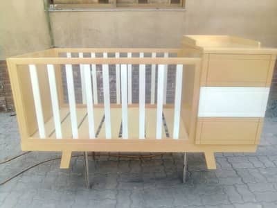 Baby wooden cot