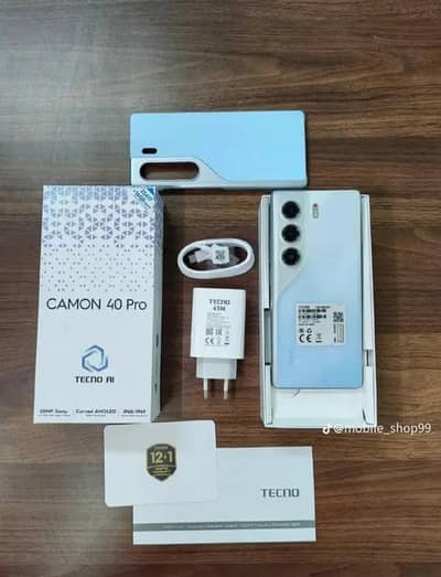 Tecno camon 40 pro full box 8+8Gb/256Gb only 45 dyes used 10/10