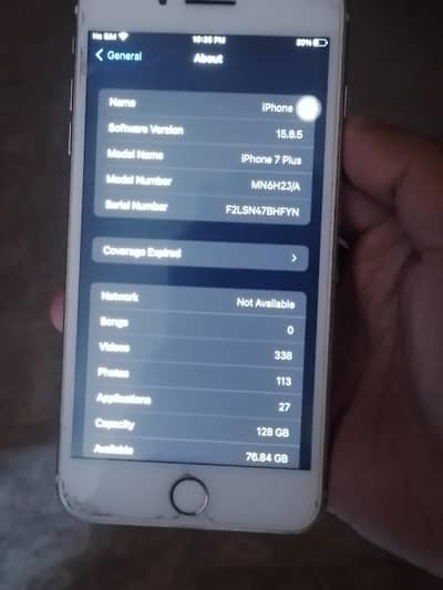 iphone 7plus 128gb all ok golden colour urgent sale