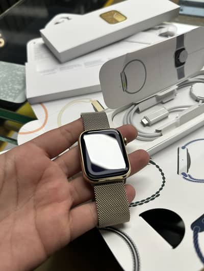 GOLDEN Apple Watch Series 9 Stainless steel 45MM